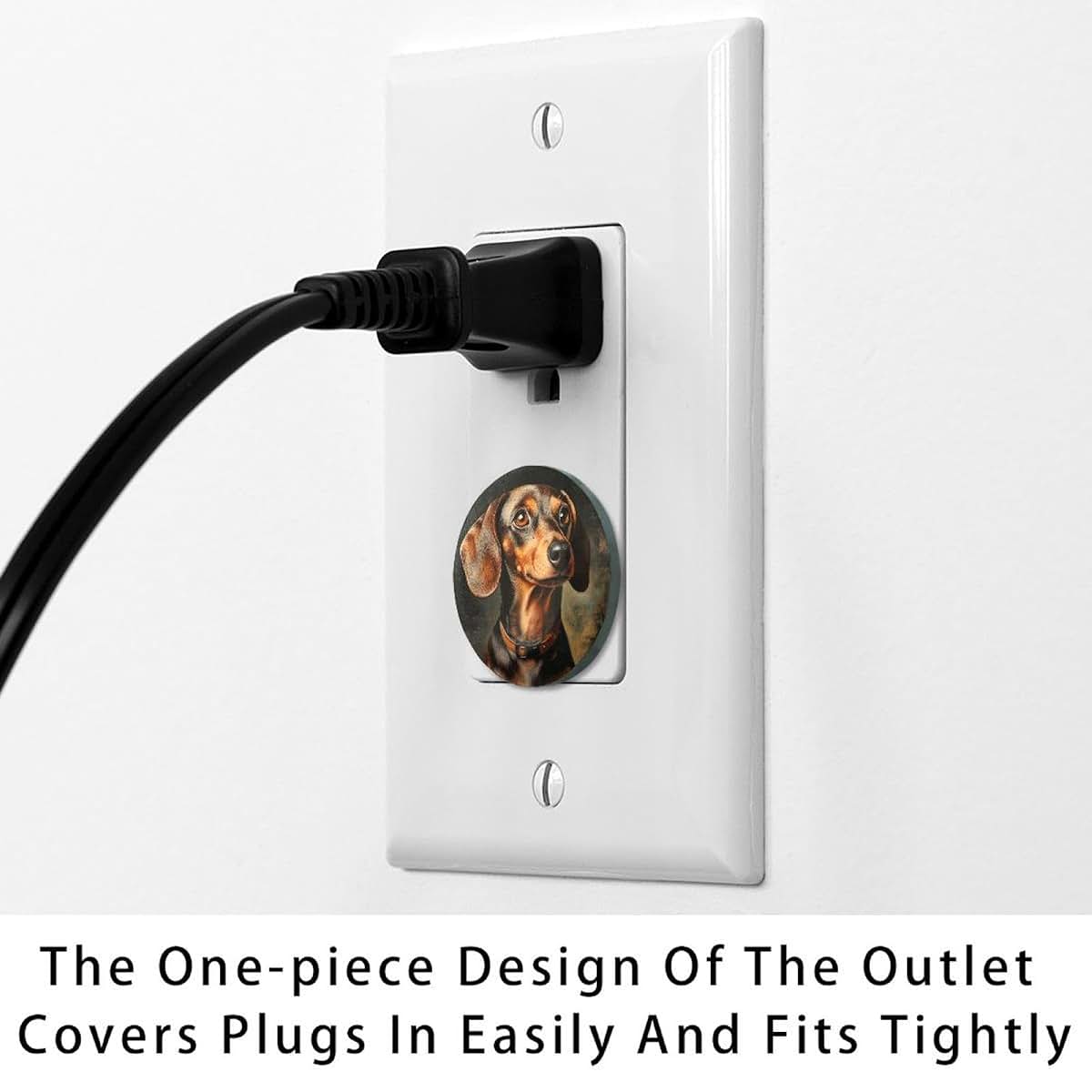CDGIRUOWUNV Brown Dachshund Dog Outlet Covers Baby Proofing (photo 3)