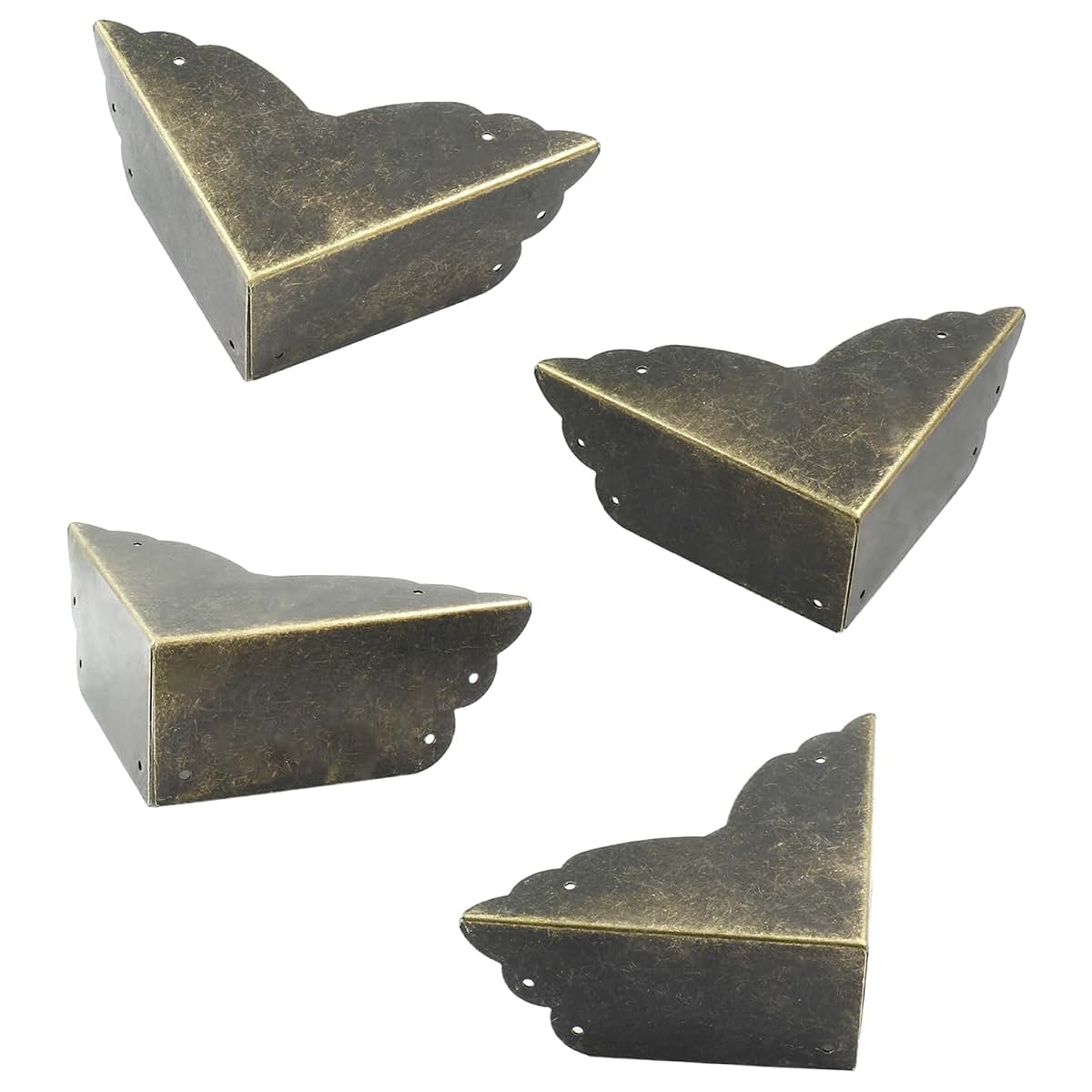 Bivethoi Bronze Box Corner Protectors, 8 Pack, Zinc Alloy Edge Guards, 2.76" x 1.18"