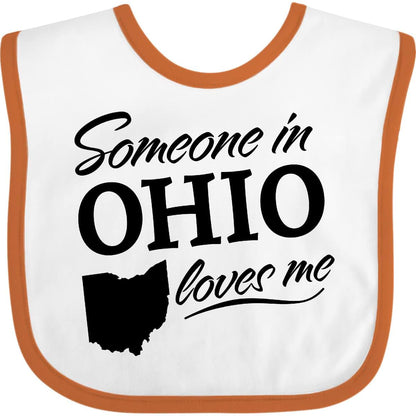 Inktastic Someone in Ohio Loves Me Baby Bib