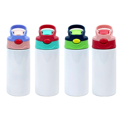 Maikesub 4-Piece 12oz Sublimation Stainless Steel Tumbler Set With Assorted Lids