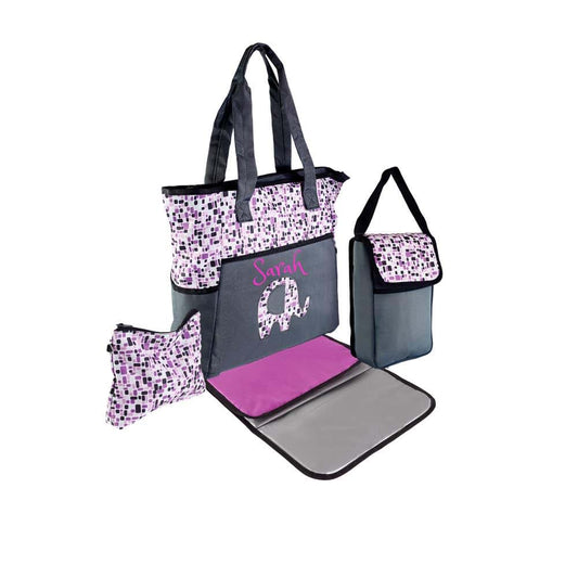 The Dream Embroidery Large Messenger Diaper Bag Custom Monogram Baby Bag