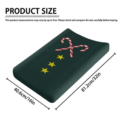 Huisefor Christmas Print Changing Pad Cover