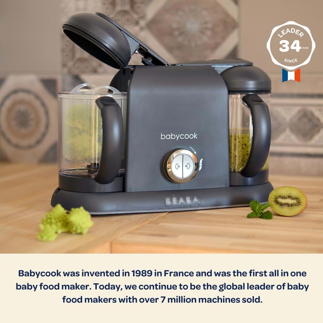 Béaba BEABA Babycook Duo 4 in 1 Baby Food Maker, Puree Steamer and Blender for Purees, Grinder with Auto Steam Cooking (photo 2)