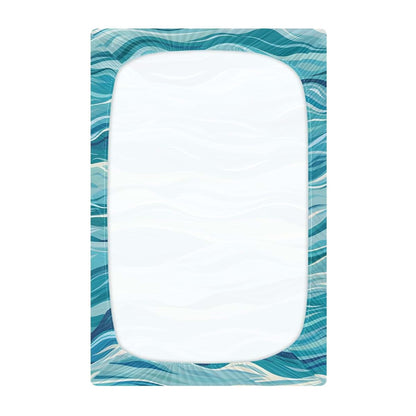 Sea Wave Blue Ocean Crib Sheets for Girls and Boys