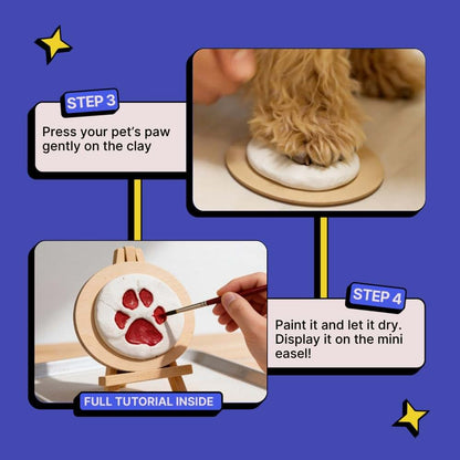 KITSTERS DIY Paw Printing Kit for Cats & Dogs with Epoxy Resin Mould and Video Workshop