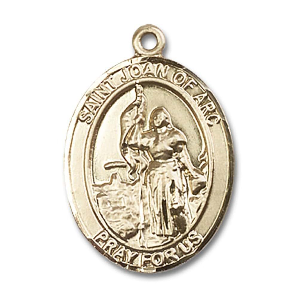 Bonyak Jewelry St. Joan of Arc Gold Filled Pendant with Curb Chain