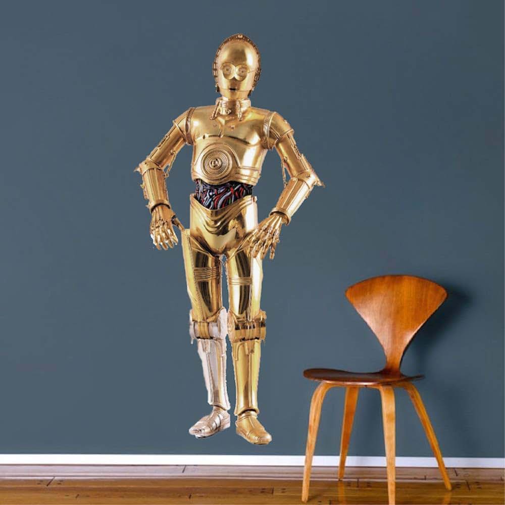 Wall Decals C3PO Vinyl Wall Mural For Nursery And Kids Room Decor