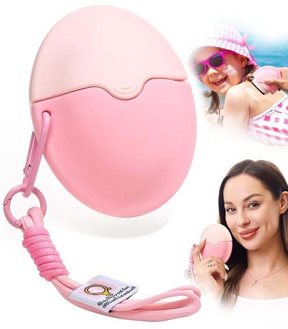 Portable Roll-On Sunscreen Applicator With Sponge Brush And Protective Caps, 55ml
