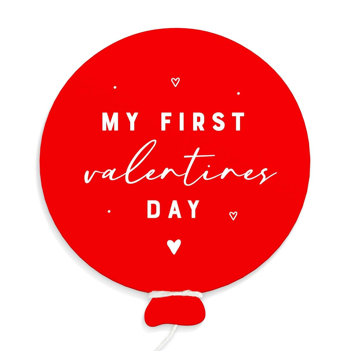 The Cotton & Canvas Co. My First Valentine's Day Balloon Acrylic Milestone Card