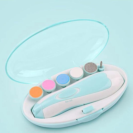 Bnineteenteam Electric Baby Nail Trimmer with LED Light and 6 Heads