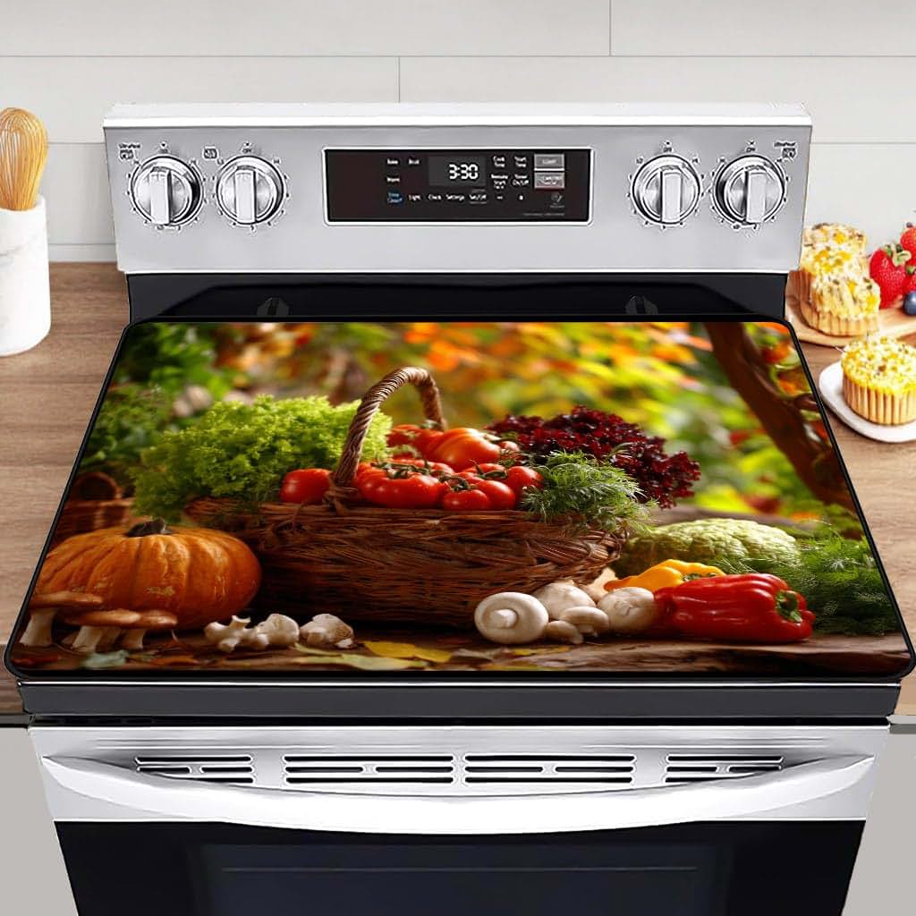 WRTCPOC Glass Stove Top Cover Protector Heat-Resistant Silicone 20.5x28.5 Inches