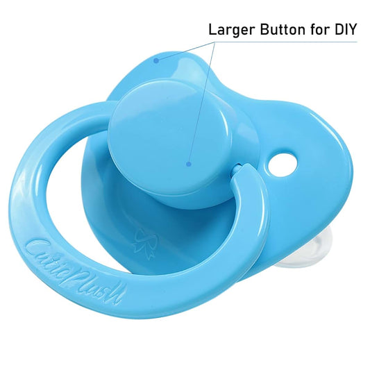 CutiePlusU Adult Sized Pacifier With Large Blue Shield