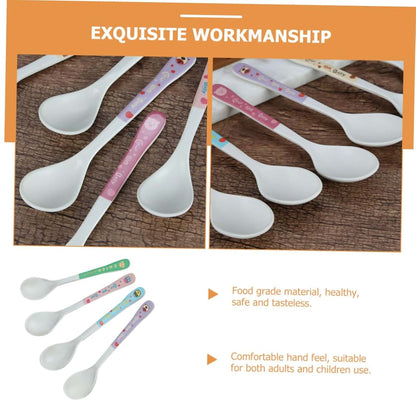 Totority 4Pcs Silicone Feeding Spoons with Ergonomic Handles