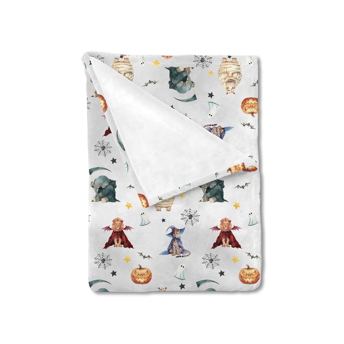 Spooky Afro Safari Animal Flannel Baby Blanket Receiving Swaddle