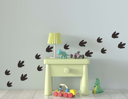 Mozamy Creative Dinosaur Footprints Wall Decals (32 Count) Dinosaur Wall Decals Dinosaur Tracks Decals Removable Peel