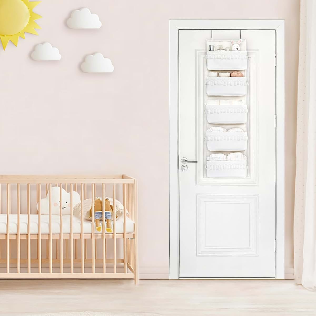 Dahey Over The Door Organizer for Storage in Nursery Bathroom