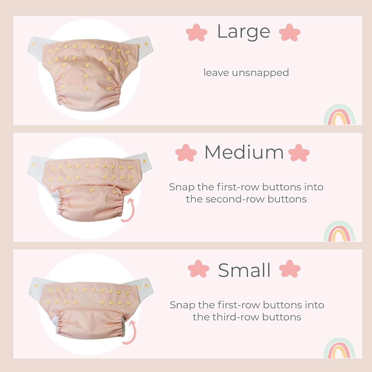 Kawaii Baby Reusable Cloth Diaper Bundle With 8 Inserts
