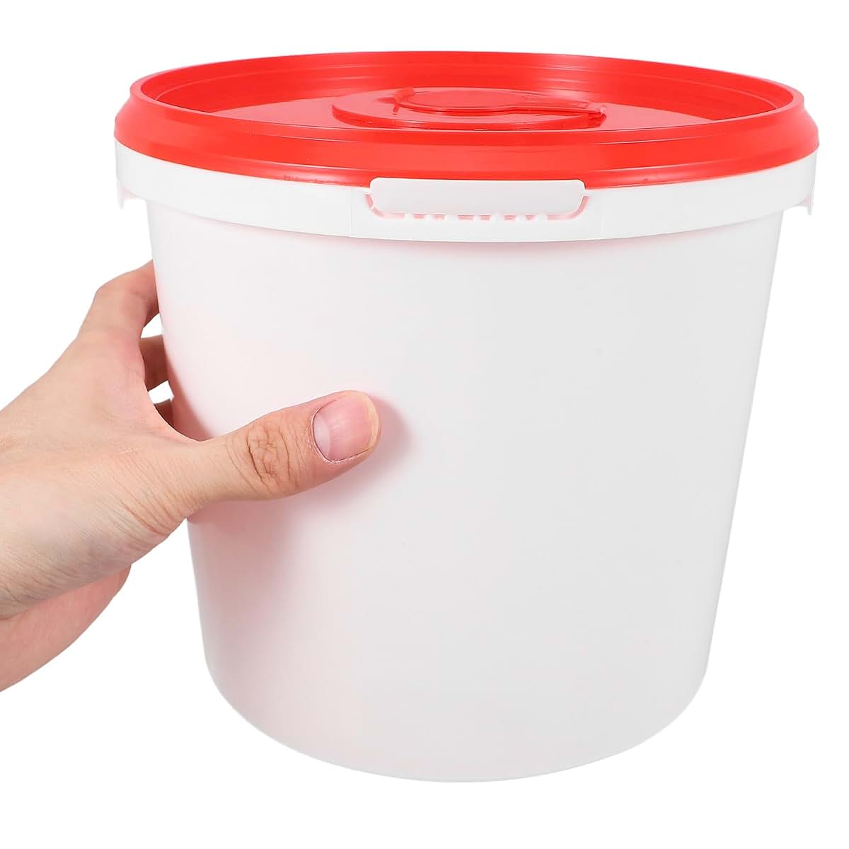 WATIIFUFU Refillable Wipe Bucket Container with Red Lid for Diaper Wipes