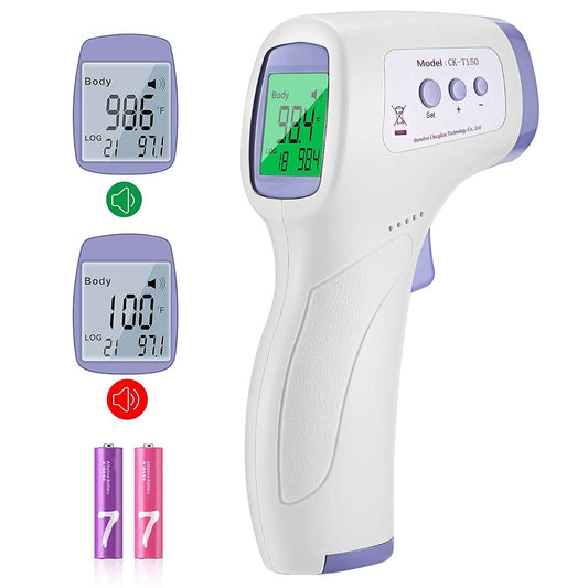 FISOUL Handheld Non-Contact Thermometer, Digital Forehead Thermometer with LCD Display for Room, Offices, Shops