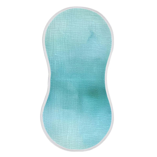 decor gift Cotton Newborns Burp Cloths Easy Care Watercolor Blue and Turquoise Gradient Baby Cloth for Babies boy and