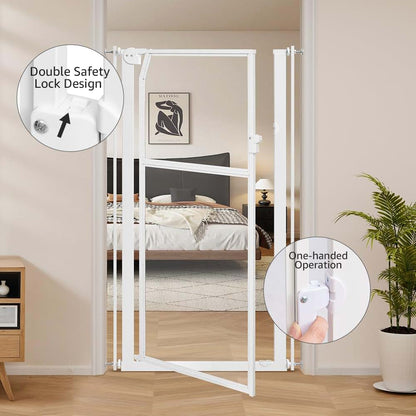 Unipaws 56" Tall Pet Gate With Clear PC Panel
