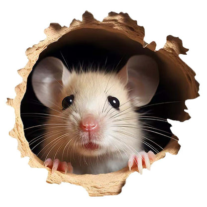 BabyOneStop 3D Mouse Wall Decals, Waterproof Vinyl Stickers - 2 Pack