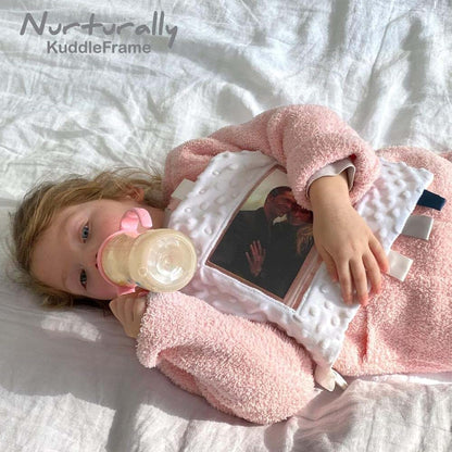 Chrome Cherry KuddleFrame - Nurturally - Lovely Unisex Comfort Blanket with Photo Holder and Pacifier Tag, Soft (photo 2)