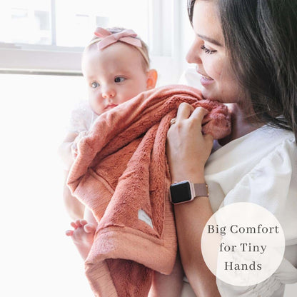 Saranoni Luxury Security Blanket Plush Baby Blanket Eucalyptus Mini