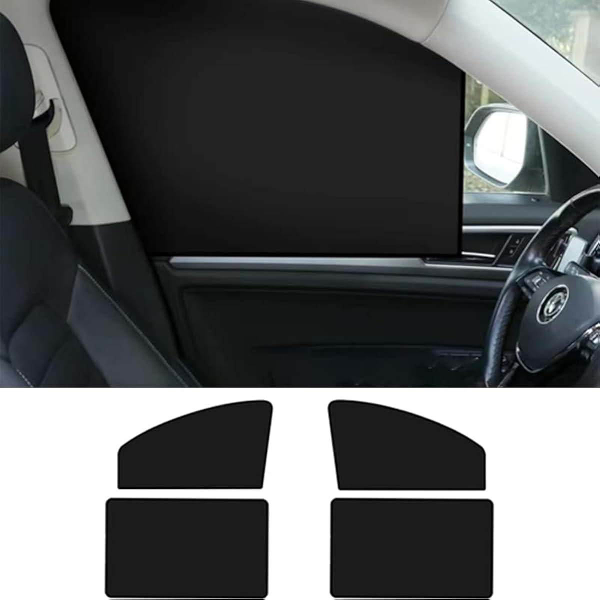 MilkShot 4 Pcs Magnetic Car Window Shades for Vehicle Interiors