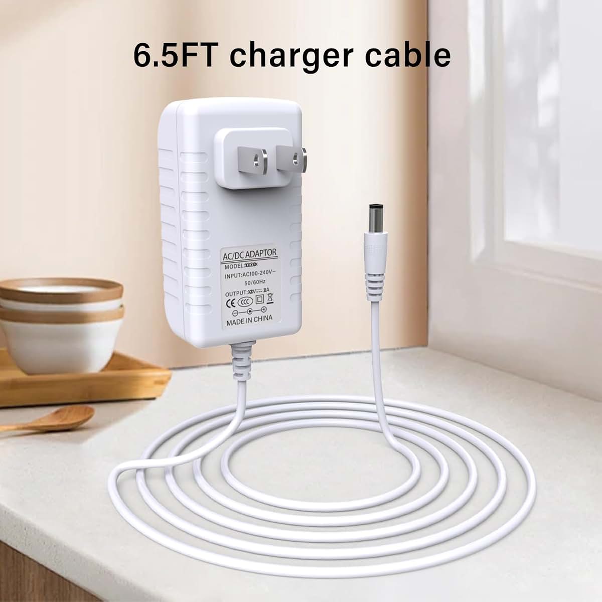 12V Charger Replacement For Spectra Breast Pump With 6.5Ft Power Cord