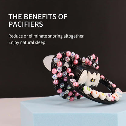 Adult Pacifier with Diamond Accents for Snoring Relief