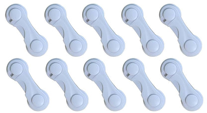 Yummy Baby Products Cabinet Door Latch Locks, 10 Pack