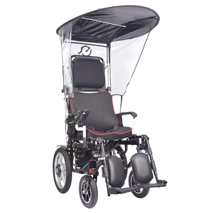 QiuShuiDr Wheelchair Umbrella Adjustable Folding Canopy For Most Wheelchairs