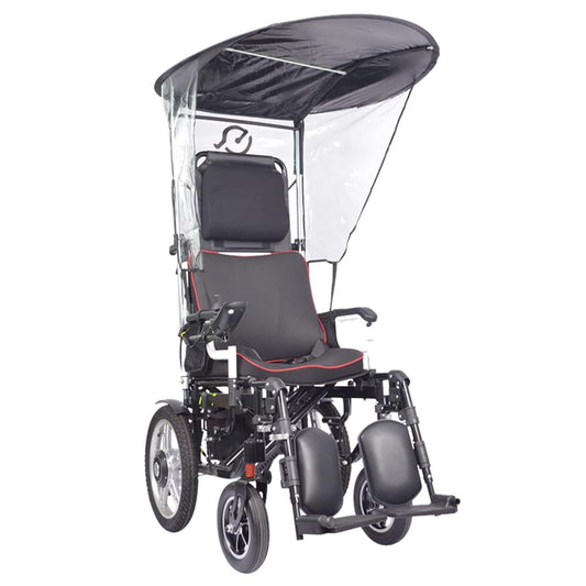 QiuShuiDr Wheelchair Umbrella Adjustable Folding Canopy For Most Wheelchairs