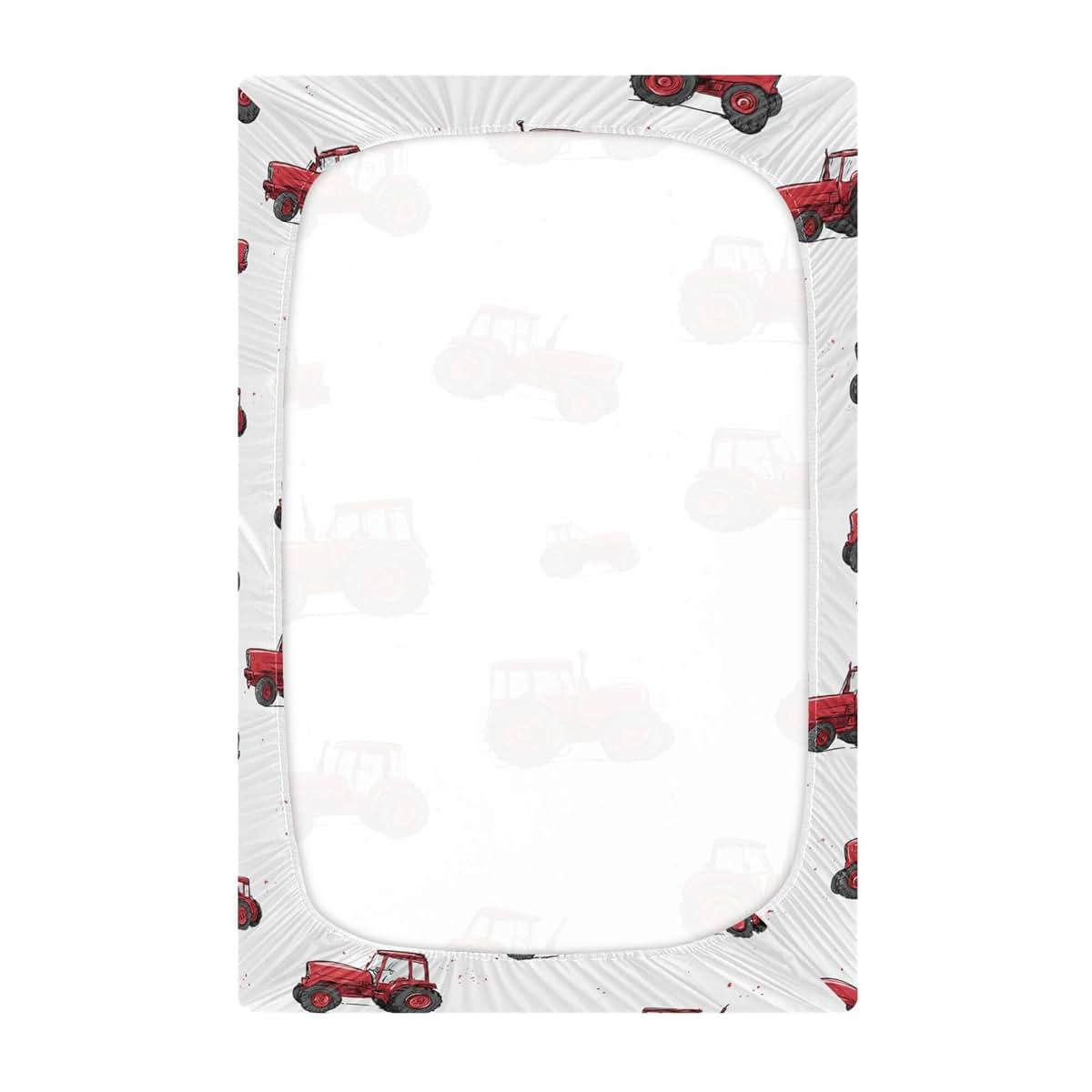 Mazeann Farm Red Tractor Fitted Baby Crib Sheet