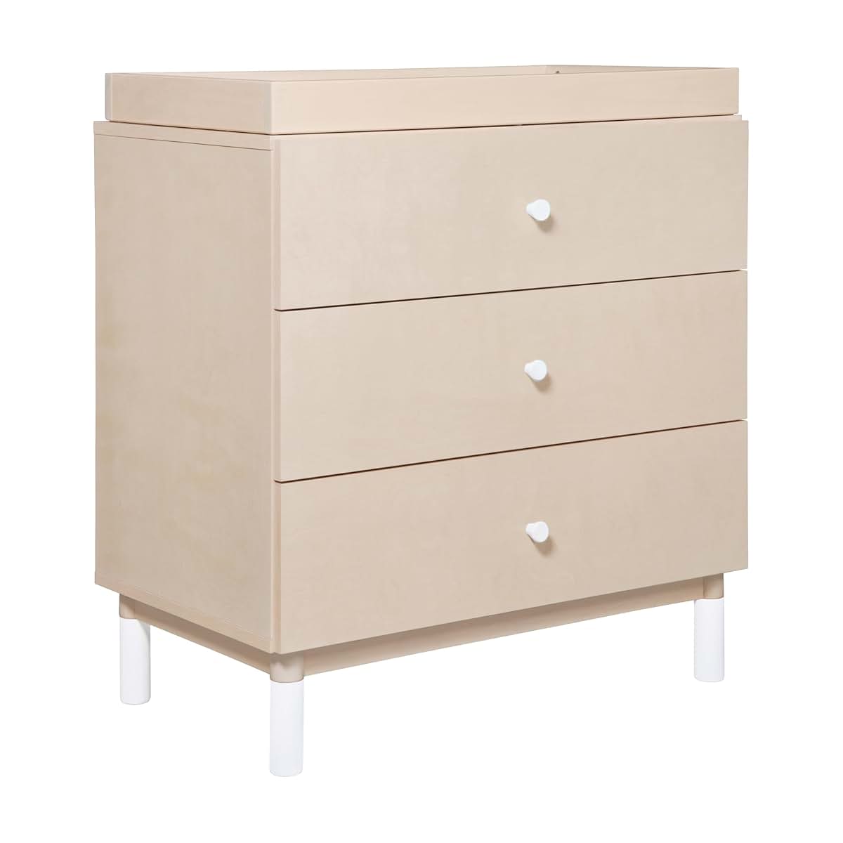 Babyletto Gelato Dresser Knob Set in White for Furniture Customization