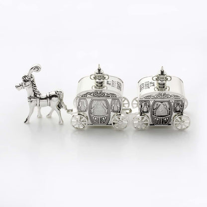 Unisaches Silver Plated My First Tooth And Curl Carriage Keepsake (photo 4)