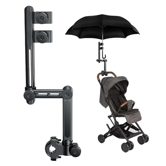 Nediea Stroller Umbrella Holder, Trifold Adjustable Attachment Clamp