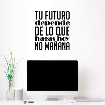 BabyOneStop Vinyl Wall Art Decal - Spanish Inspirational Quote - 17.5 x 16 Inches - Black
