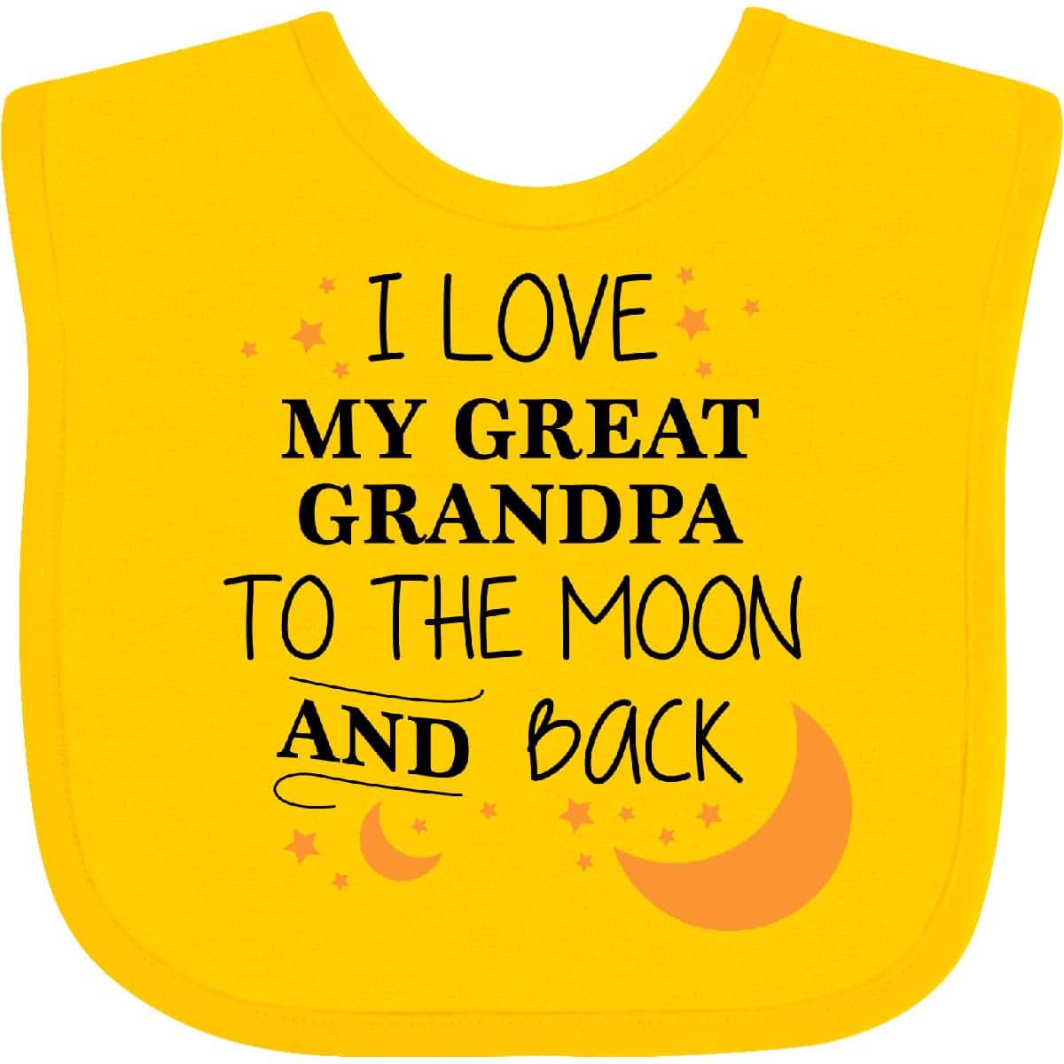 Baby Bib - I Love My Great Grandpa To The Moon And Back Combed Cotton
