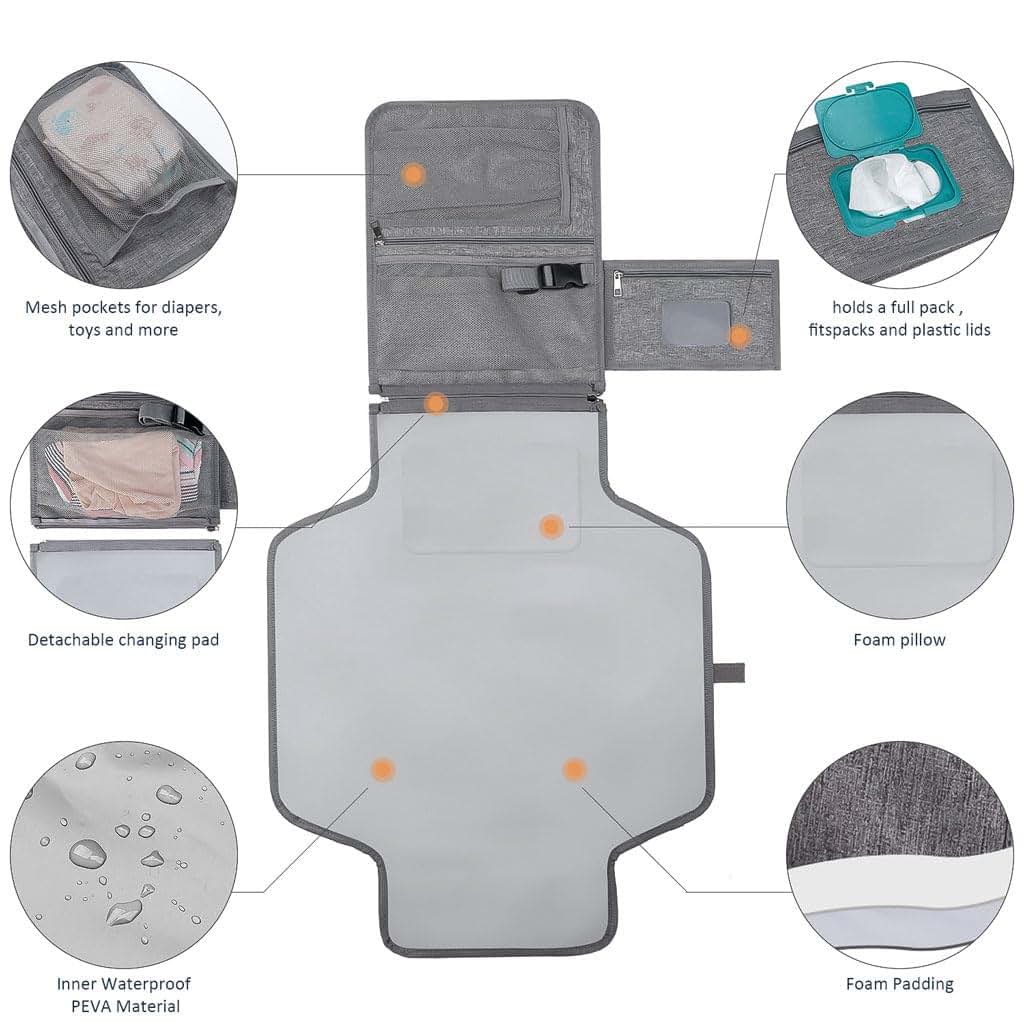 TELFZ Portable Diaper Changing Station Bag