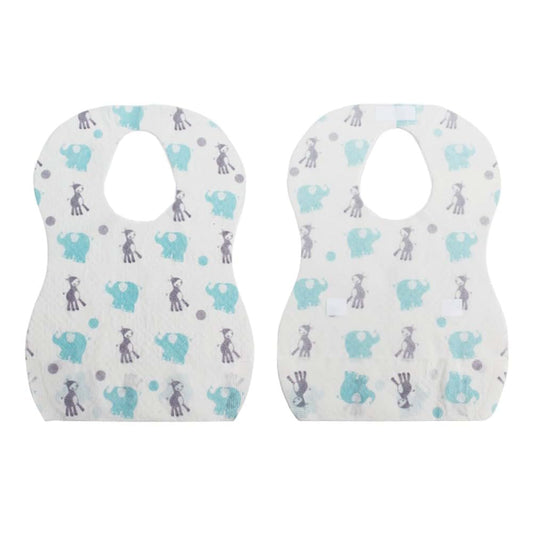 UmiMirari 20 PACK Disposable Baby Bibs, Baby and Infant Disposable Travel Bibs with Crumb Catcher, Toddler Disposable