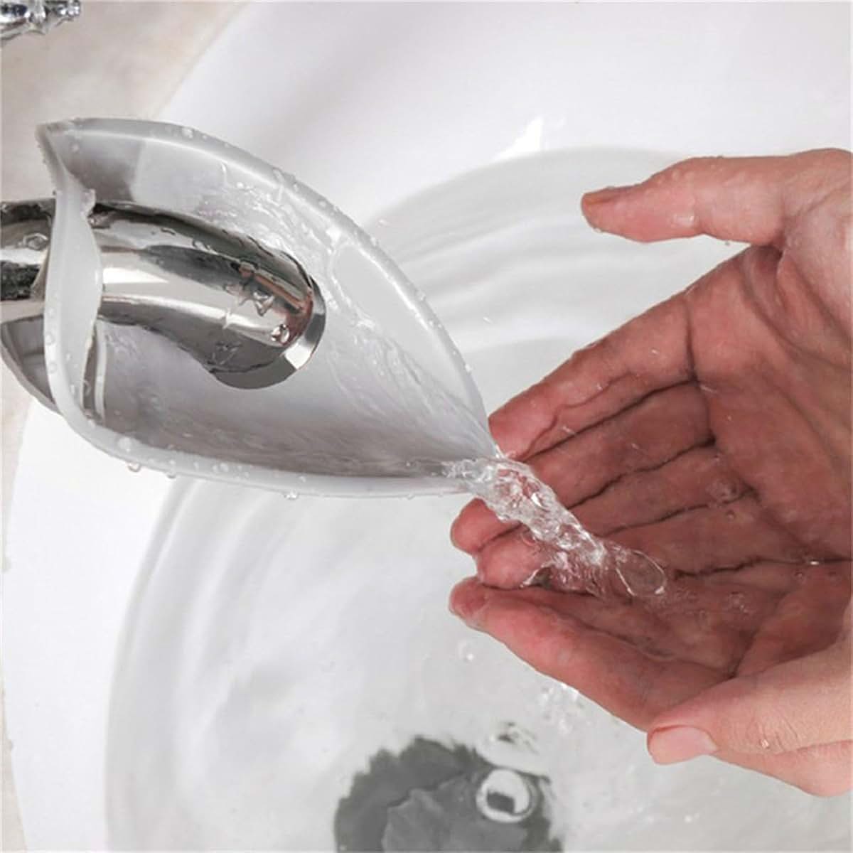 Xcello Faucet Extender Spout In Grey, 14.5cm Portable Sink Handle Extension (photo 3)