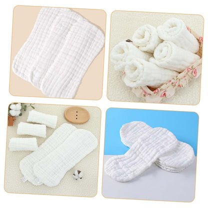 Nolitoy 5pcs Washable Cotton Newborn Diapers and Burp Rags