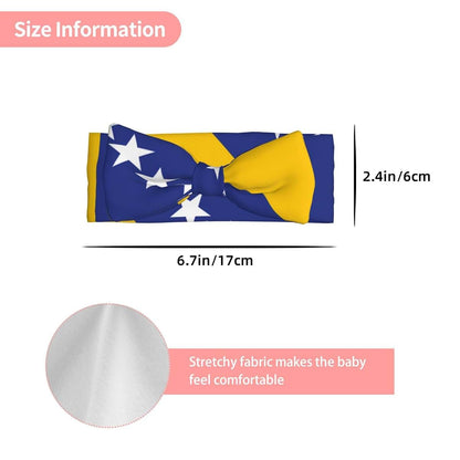WZYCWB Bosnia and Herzegovina Flag Baby Bow Headband