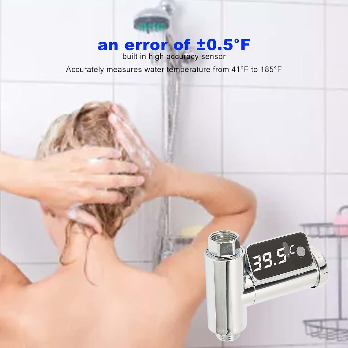 Vikye Digital Thermometer, LED Display Water Shower Thermometer