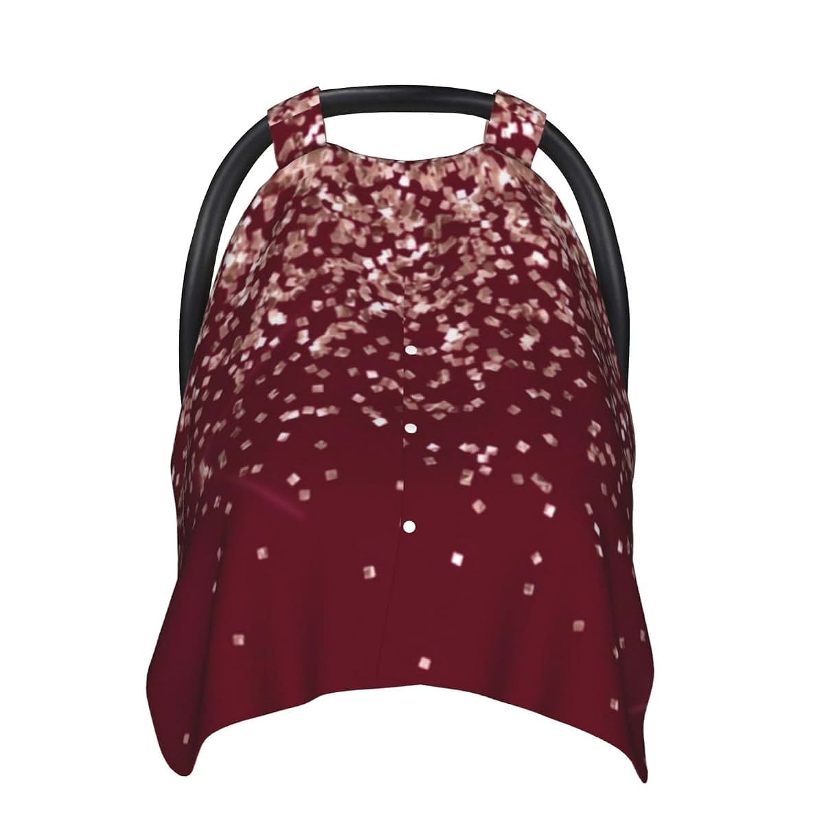 RAAPSBRW Burgundy Rose Gold Blush Pink Glitter Baby Car Seat, Rain Shelter, Multifunctional Nursing Cover for Newborns