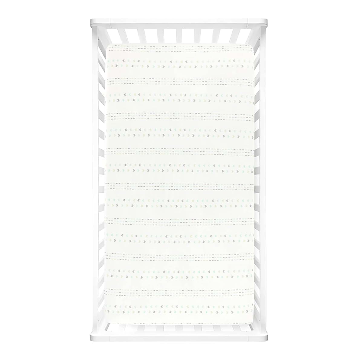 Lush Decor Fitted Crib Sheet - Sloth Graphic Print, Gray