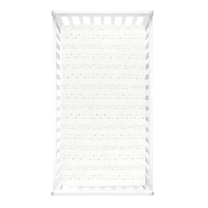 Lush Decor Fitted Crib Sheet - Sloth Graphic Print, Gray