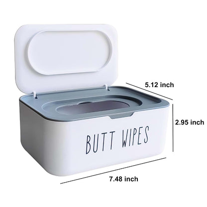 illikkuyax 3 Pack Butt Wipes Dispenser Flushable Wipes Holder for Bathroom with Sealing Lid, PP, 7.48"L